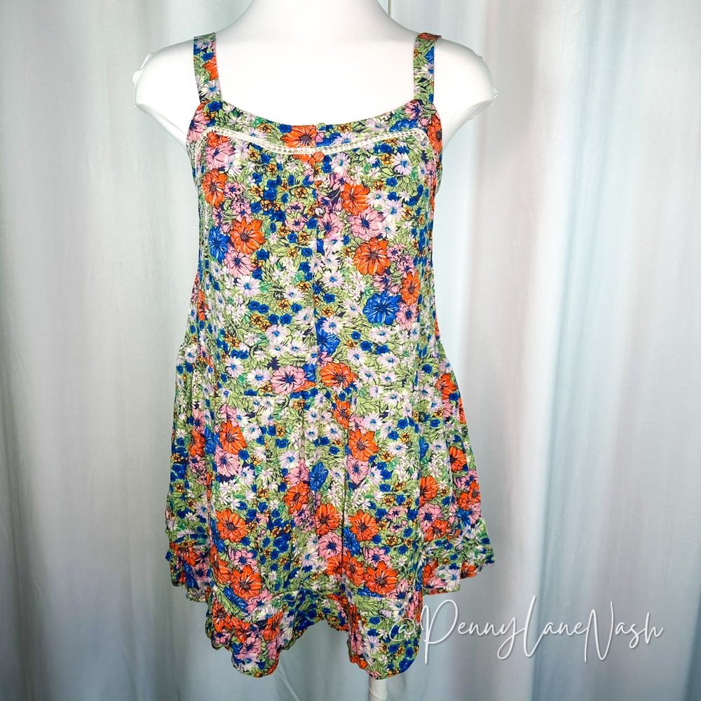 Anthropologie Abel The Label Floral Tiered Trapeze Dress - Picture 1 of 10